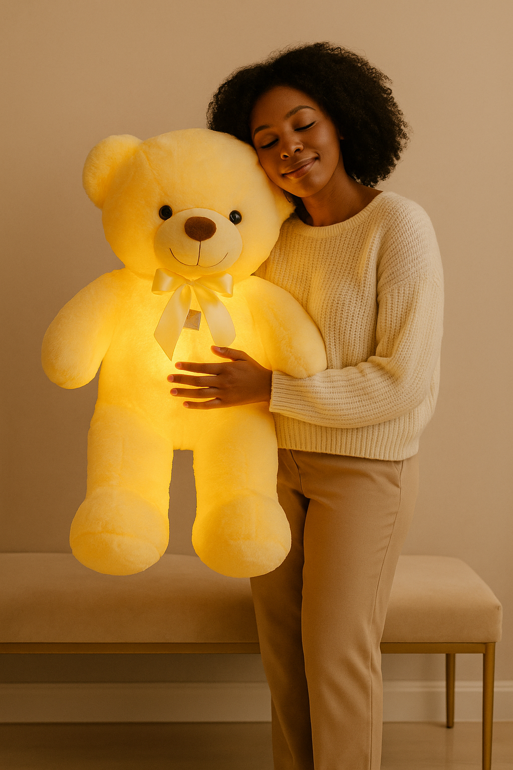 Ourson Lumineux LED Arc-en-Ciel