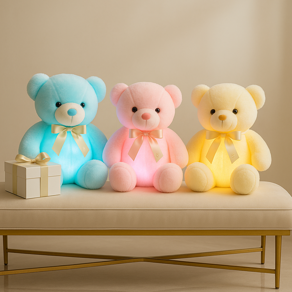 Ourson Lumineux LED Arc-en-Ciel