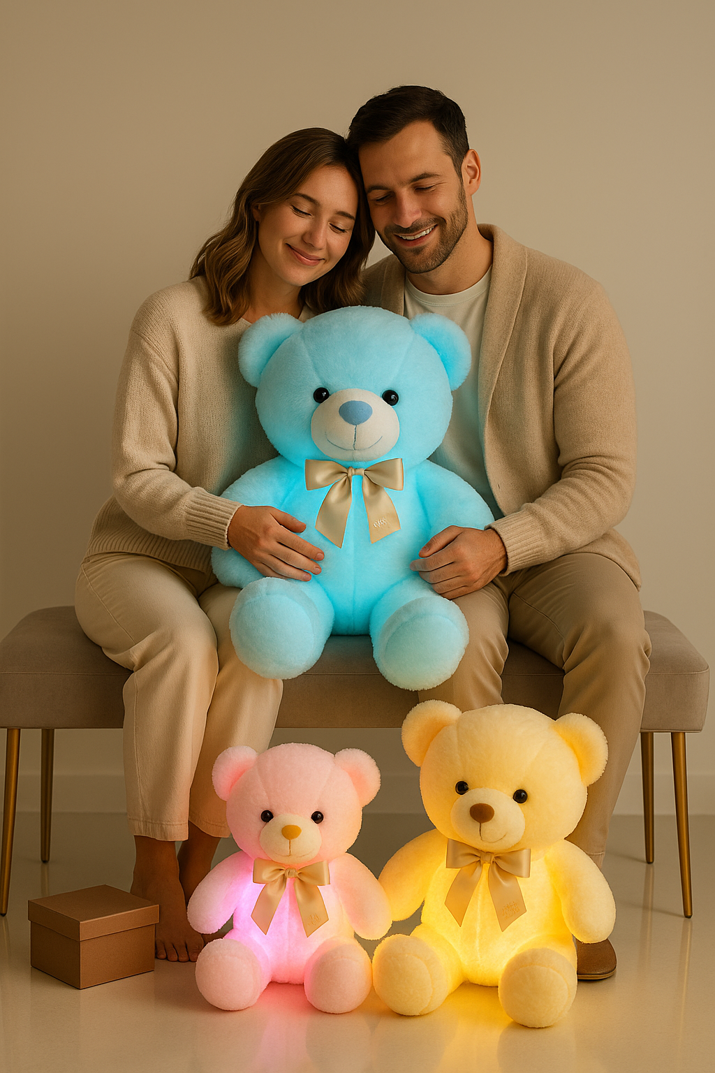 Ourson Lumineux LED Arc-en-Ciel